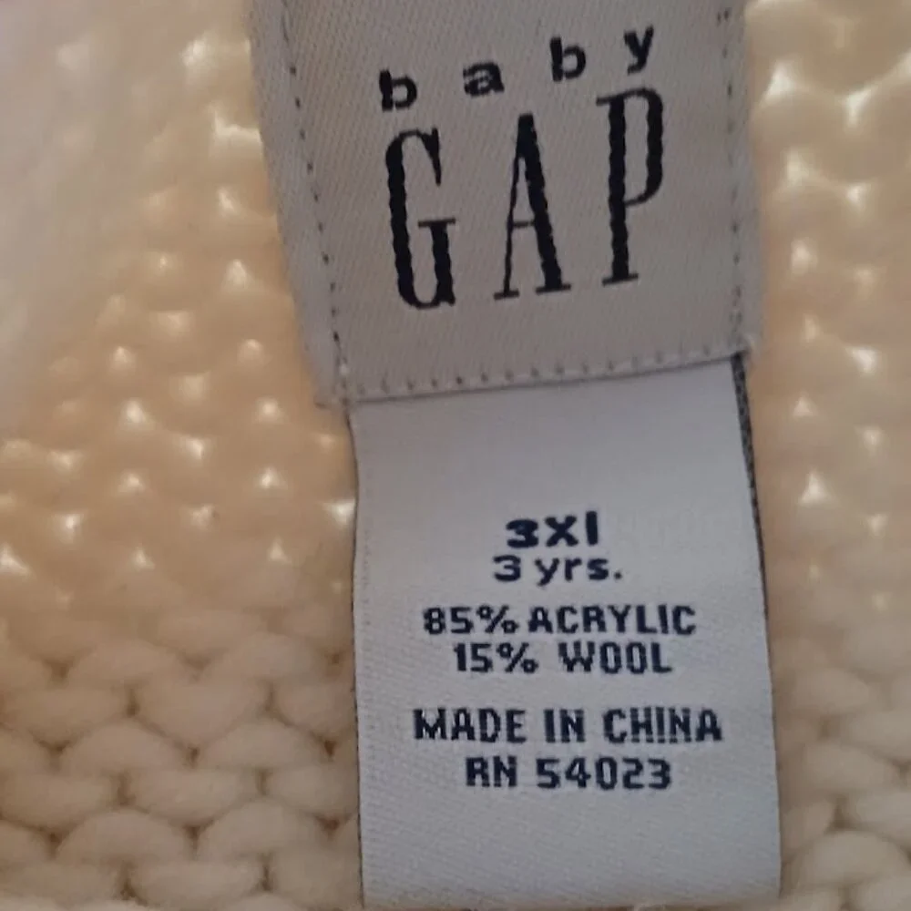 Baby GAP Wool Blend Chunky Knit Dot Sweater 3T